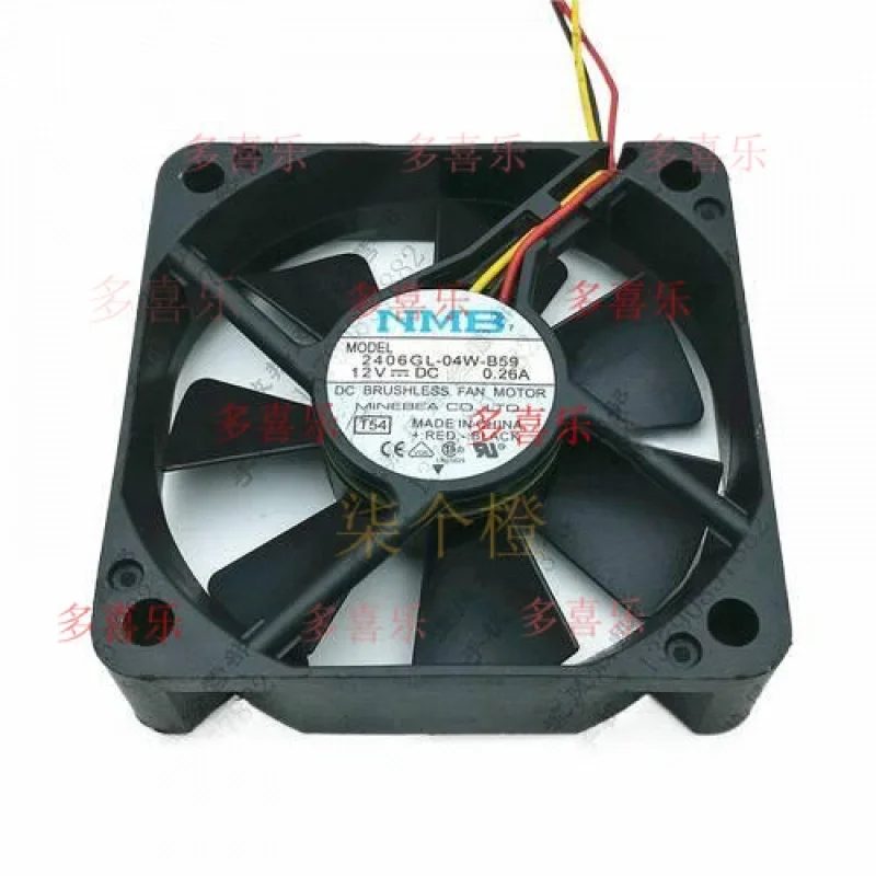 

WW для NMB 2406GL-04W-B59 6015 DC12V 0.26A 6CM 3-проводной охлаждающий вентилятор