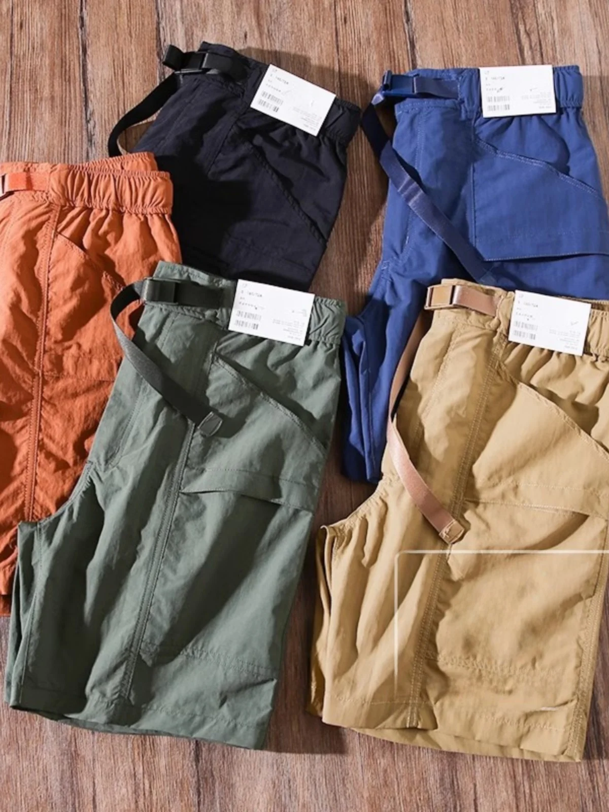 

Функциональная летняя мужская уличная водостойкая свободная многоэтажная спортивная одежда Qui-Dry, повседневная молодежная одежда свободного покроя