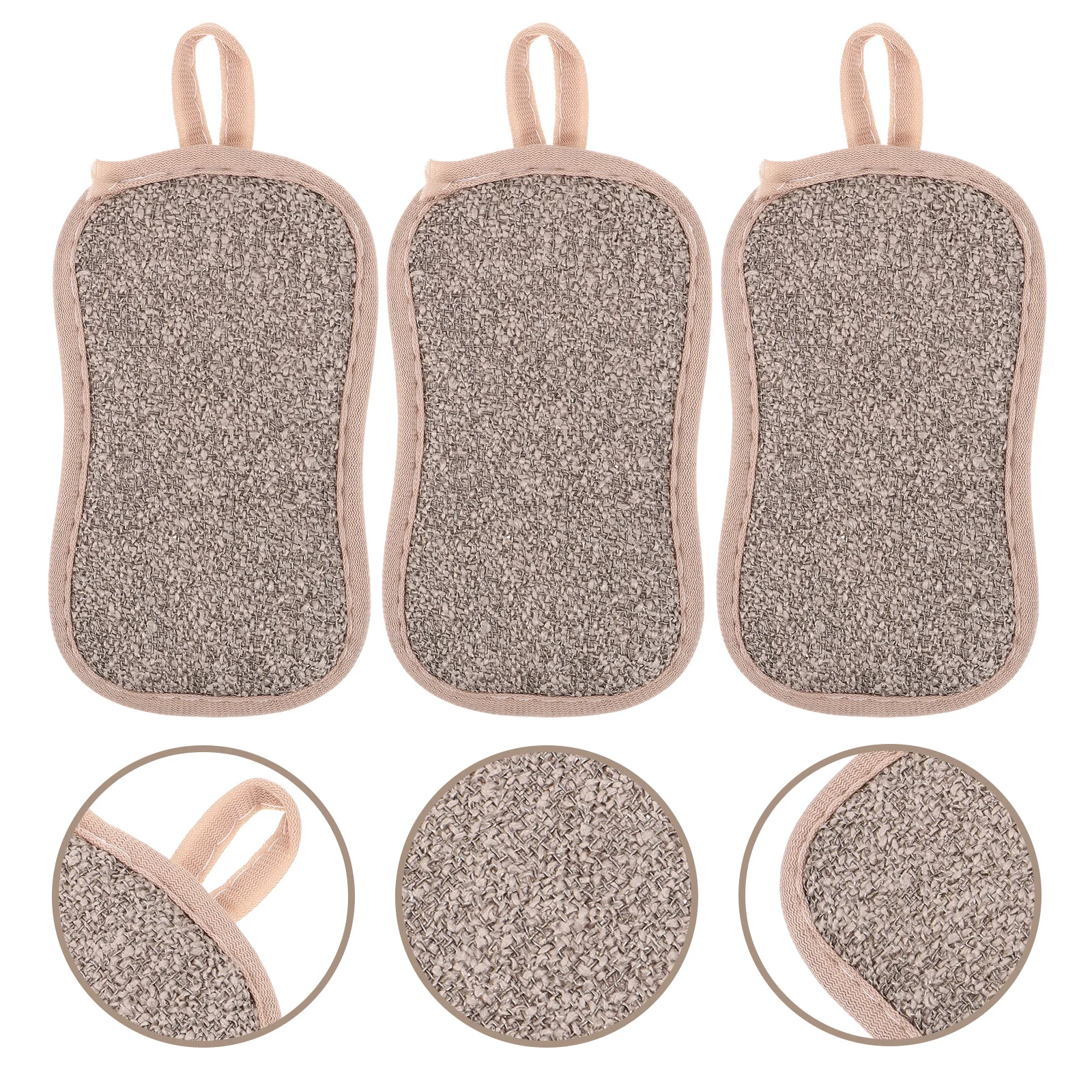 

6pcs Reusable Dual sided Cleaning Sponge for Kitchen Bathroom Grey Scouring Pad Dishwasher Friendly Sponges Scrubbers