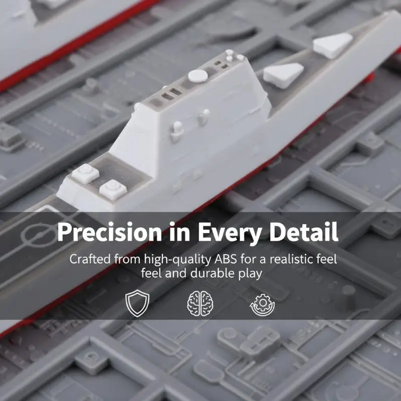 

1/2000 scale warship waterline, 1 small Zumwalt class destroyer model, full shell 3D printing for stereoscopic scenes