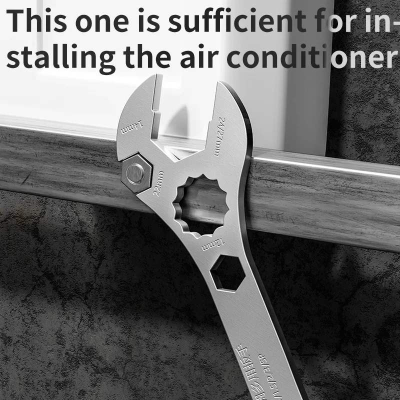 1PC Multifunctional Ten-In-One Quick Wrench Portable Hand Tool Wrench For Installing Air Conditioner Outdoor