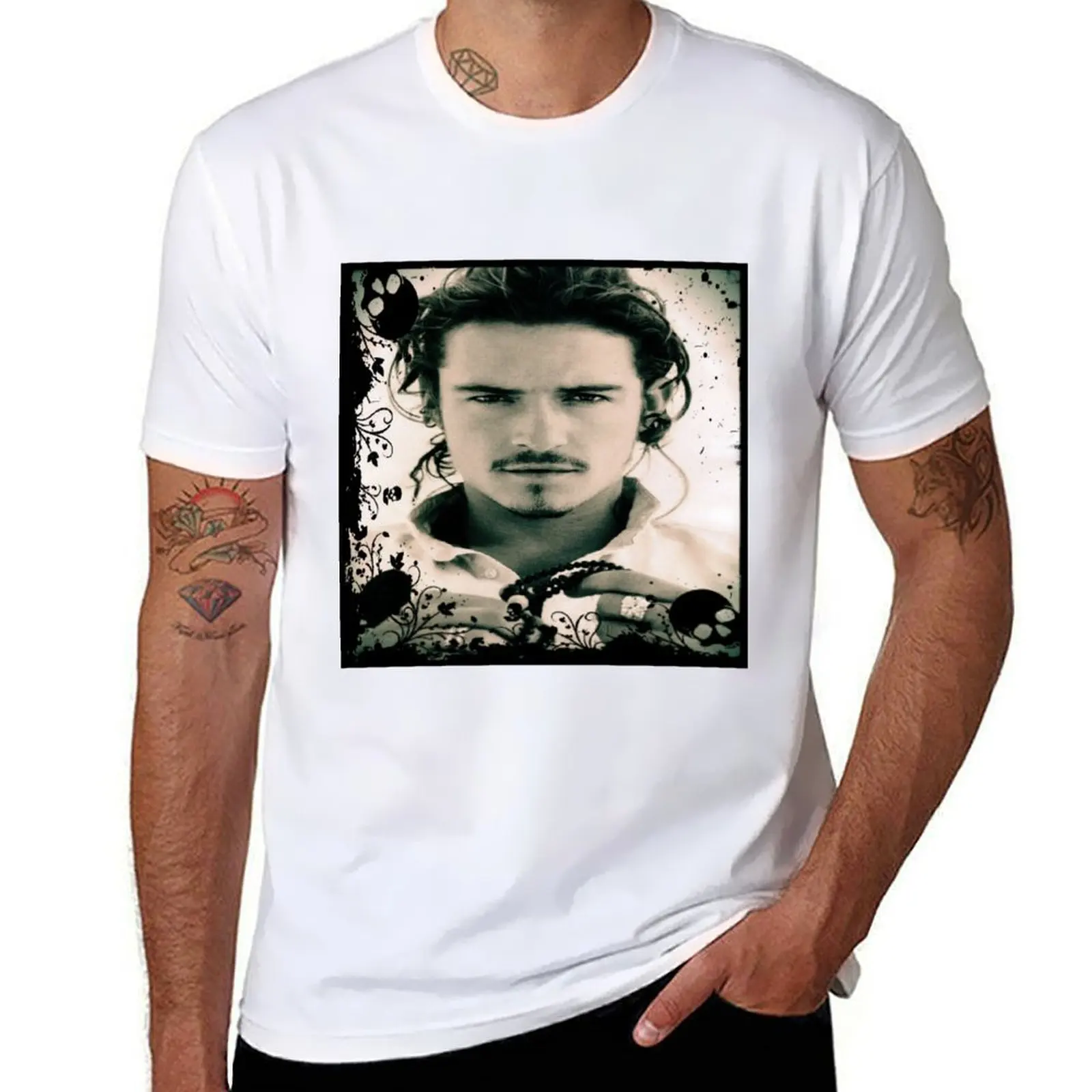 Orlando Bloom T-Shirt man t shirts cotton t shirts for man pack cotton T-Shirt