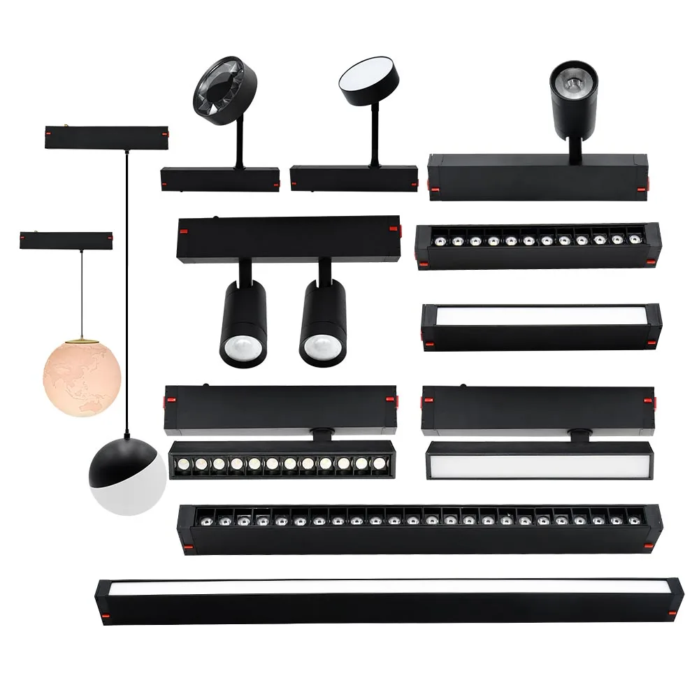 Commercial Smart Track Magnet Lighting System 220V Surface Recessed Rail Linear Spot Lamp Tuya Cob Led Magnetic Track Lights