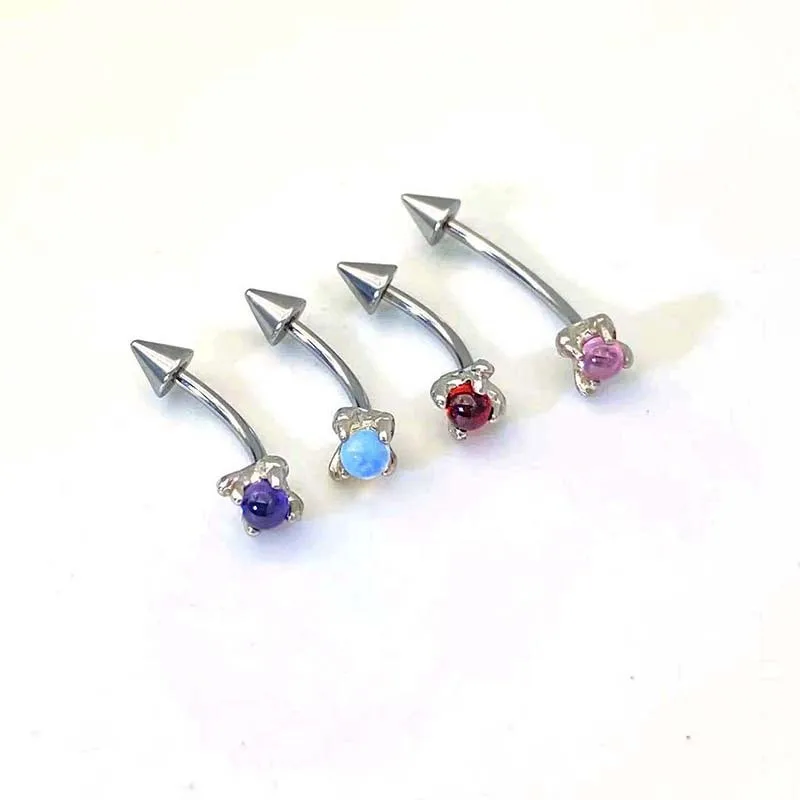 1 قطعة أوبال التنين مخلب الحاجب الأظافر ، الأوروبية والأمريكية الساخنة فتاة الشفاه الأظافر ، التيتانيوم الصلب ثقب المجوهرات ، الأظافر العظام الأذن