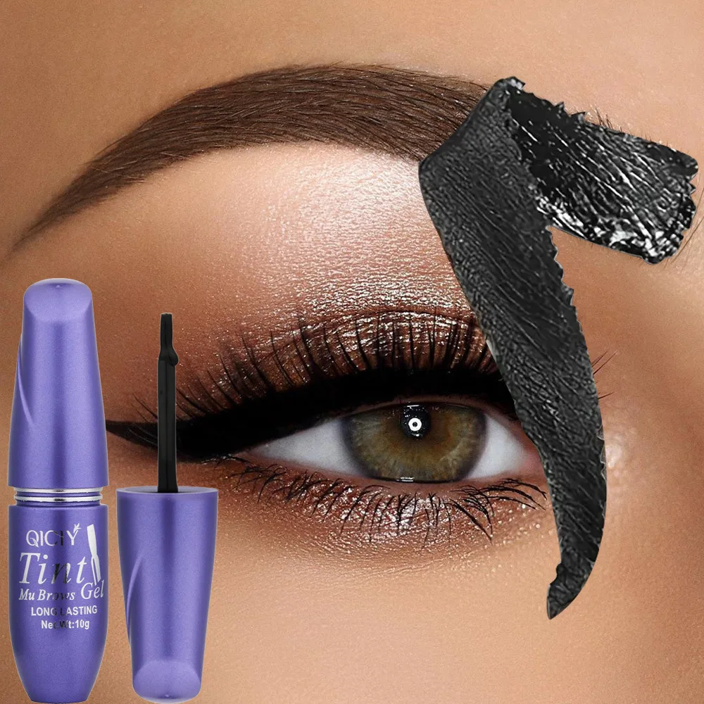 Tatuaje de larga duración, 4 colores, crema de Gel para cejas fácil de despegar, a prueba de manchas, secado rápido, lápiz de cejas impermeable, cosméticos
