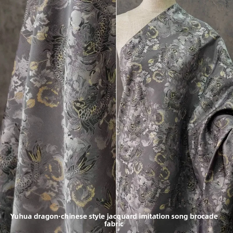 

Тканая жаккардовая ткань в китайском стиле для ветровки, жилета, куртки, имитация песен, парчовая одежда, шитье своими руками на метр, ткань