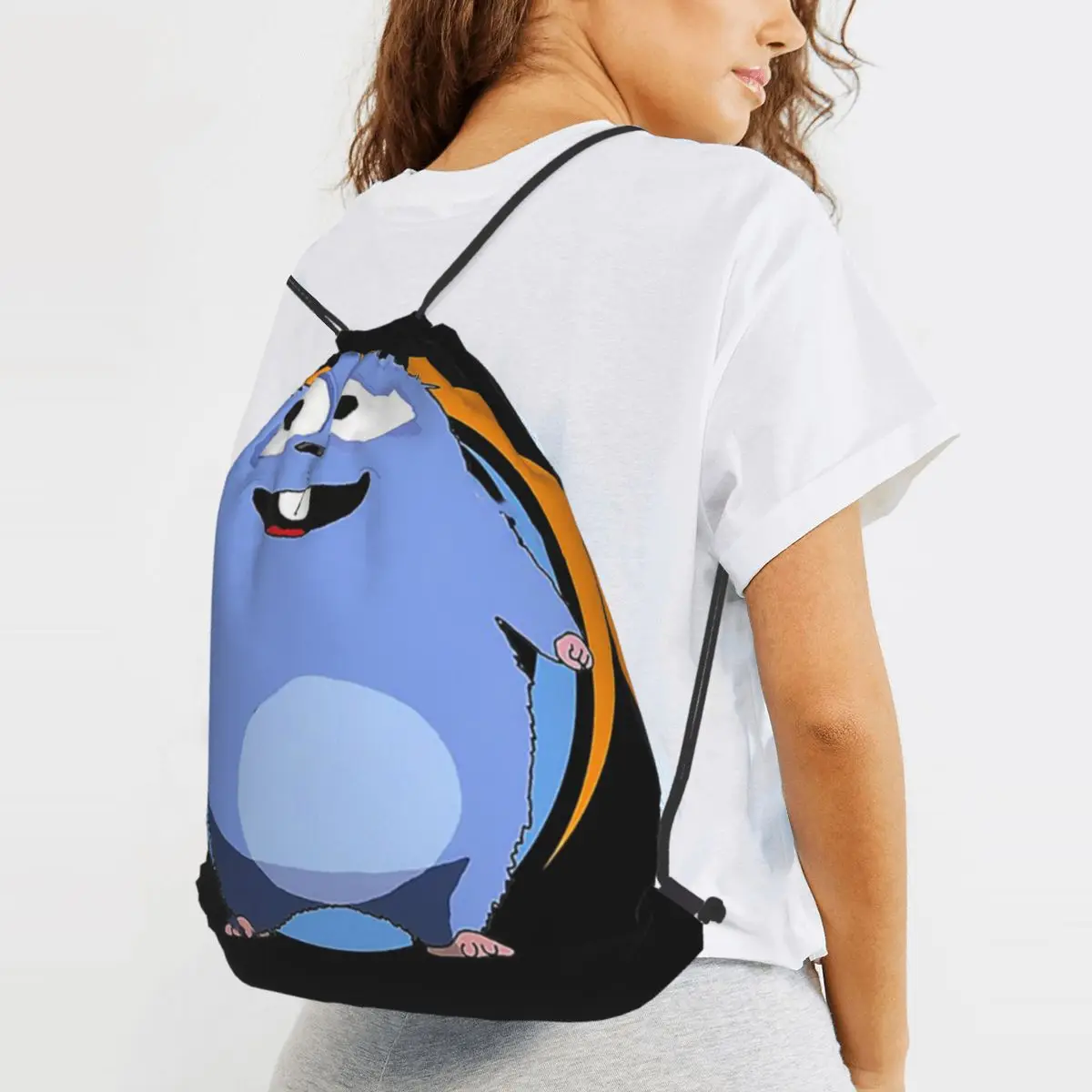 Grizzy And The Lemmings Backpacks Portable Drawstring Bags Sports Bag Book Bags for Man Woman School