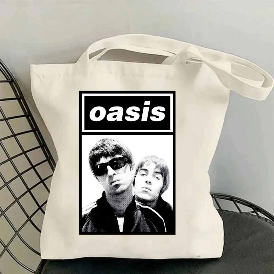 Oasis Reunion Tour 2025 Shopping Bag Girl Hiphop Oasis Live 25