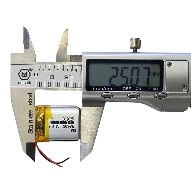 902025 3.7V 380mAh Rechargeable Li-ion Battery for Mini Electronics, LED Devices, DIY Gadgets, Long Life & High Safety