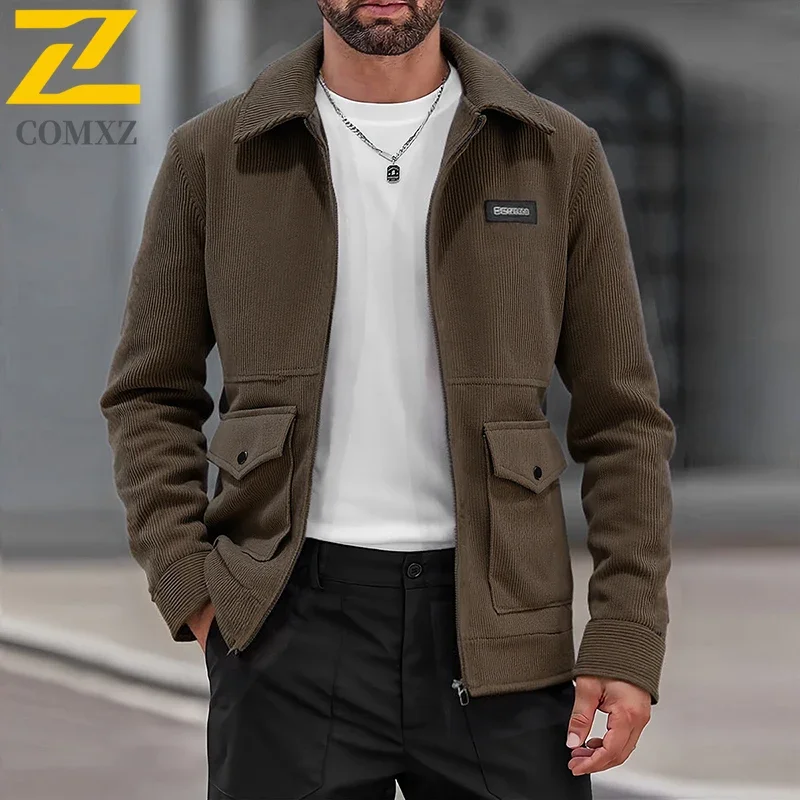 2025 جديد الخريف العمل سترة الرجال عالية الجودة الرجعية سروال قصير التلبيب سترات للعبة البيسبول ماركة الملابس الهيب هوب الرجال سليم صالح معطف #2