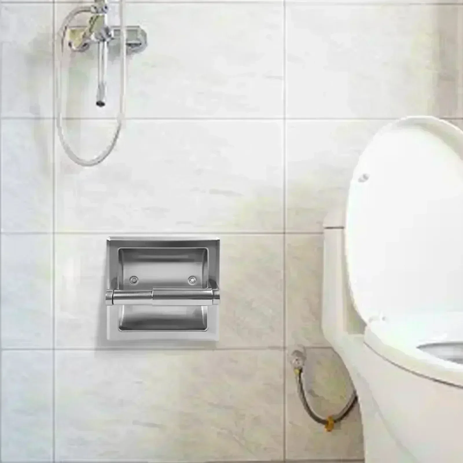 

Space-saving Bathroom Recessed Tissue Holder Bathroom Storage Compact Design Daily Use Durability Elegant Appearance