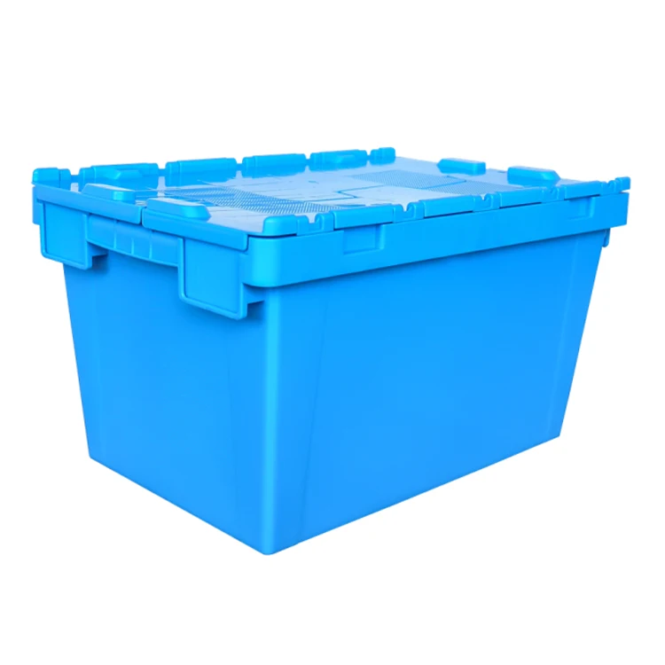 Stackable Nesting Plastic Crate, Nestable Storage Crates with Lid, PP Material, XC604033C