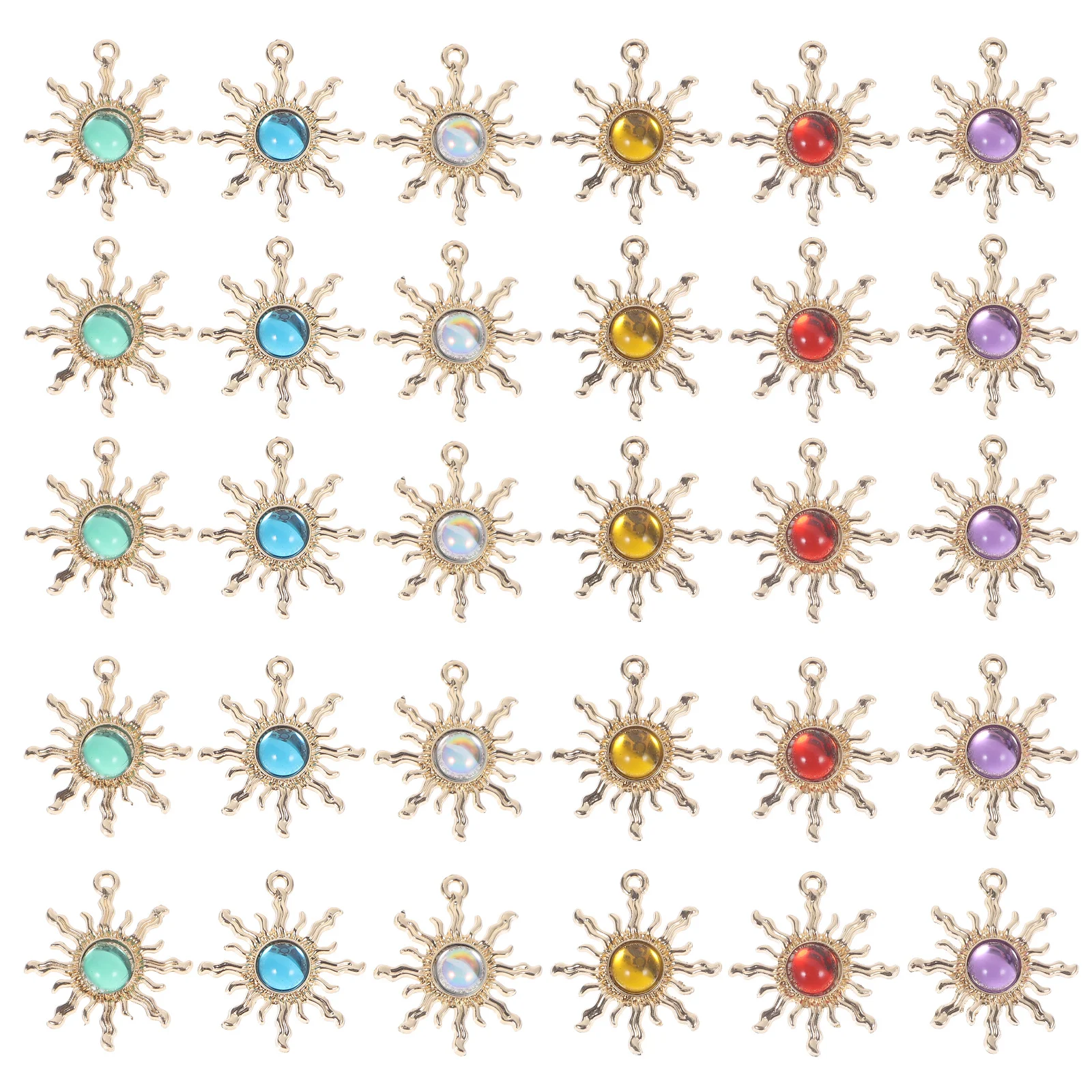 

30Pcs Flower Pendants DIY Earrings Accessories Creative Design Jewelry Crafting Flower Charms DIY Earrings Accessories