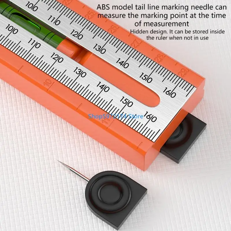 Y3NB Folding Angled Gauge Multifunctional Woodworking Positioning Ruler Multi Specification Marking Ruler Depth Measurement