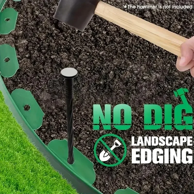 Type Garden Edging Board Landscape Border Barrier for Separating Gravel Mulch From Lawn Retaining Wall Edging Strip