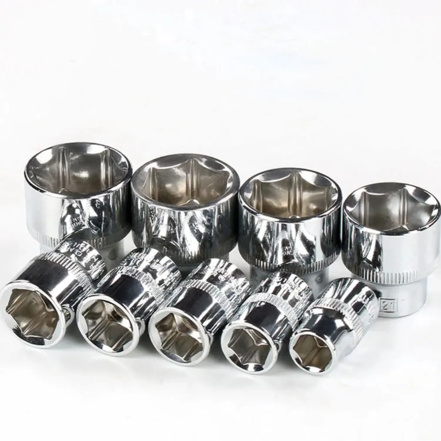 3/8-Zoll-Sechskant-Steckschlüsselbit 6-24 mm, 6-Punkt-Steckschlüssel für Elektrowerkzeuge, CRV-Schraubenschlüssel, Ratschenschlüssel, Mutternschlüssel – Detail 3