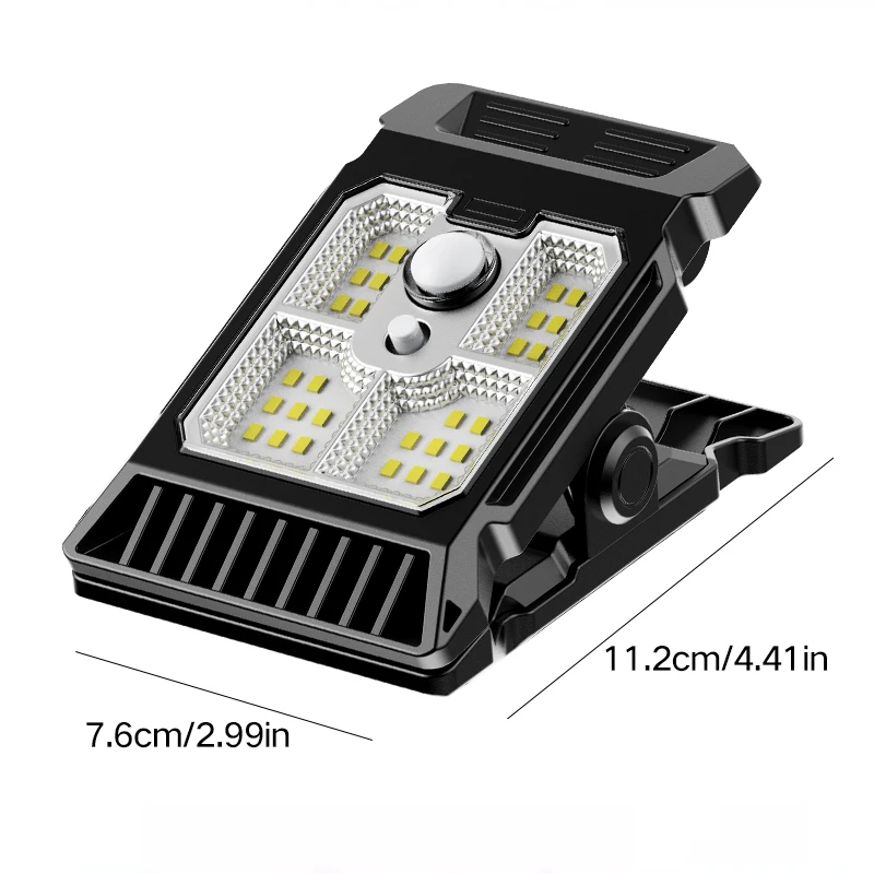 1 قطعة مستشعر الطاقة الشمسية ضوء الحركة في الهواء الطلق كليب على مصباح الحديقة مقاوم للماء ضوء العمل التخييم إضاءة الحديقة المنزلية فناء مصباح #3