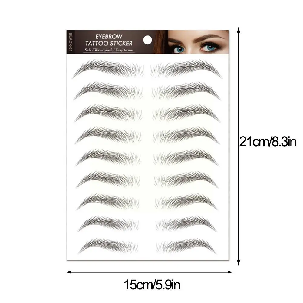 Brow Sticker 6D Long Lasting Makeup False Eyebrows Stickers Hair-liked Authentic Tattoo Natural Eyebrow Sticker Water-based J4D9