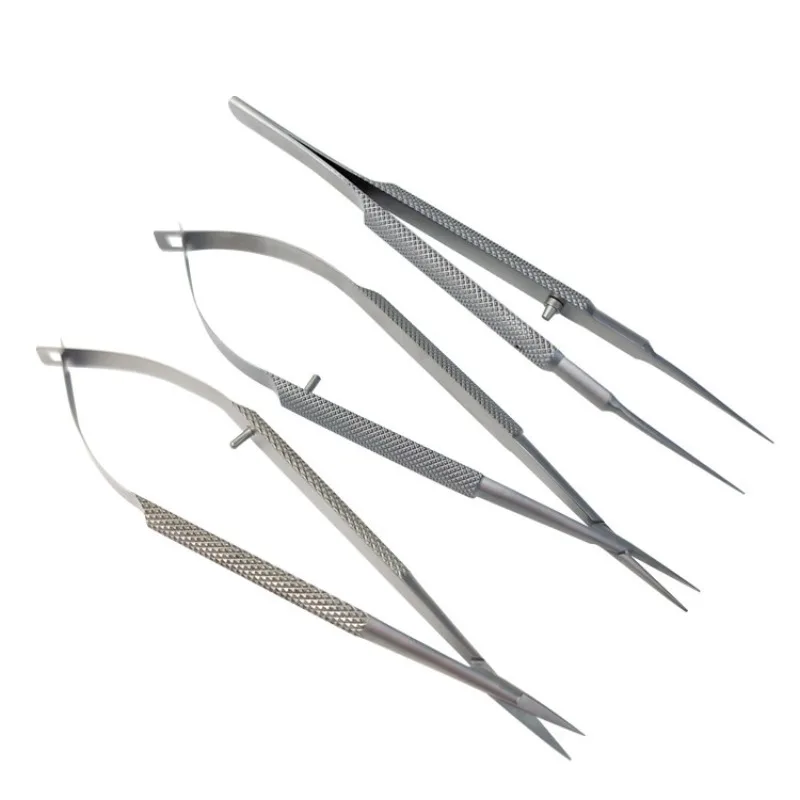 Fine Stainless Steel Tweezers, Micro Scissors, Micro Forceps for Small Animal Surgery,  Stainless Steel Material