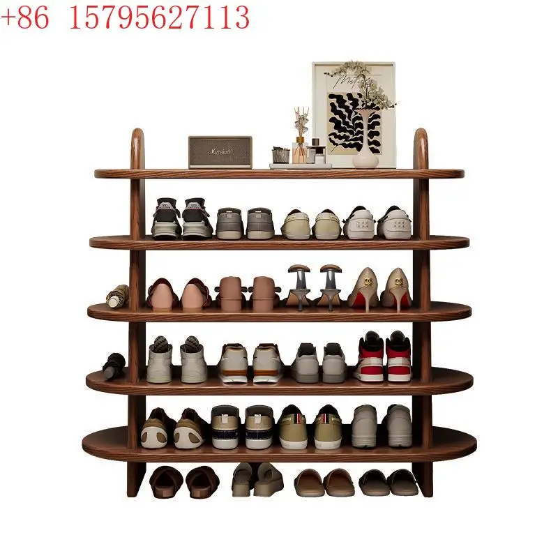 Solid wood shoe rack entry door household living room storage cabinet bedroom door multi-layer small