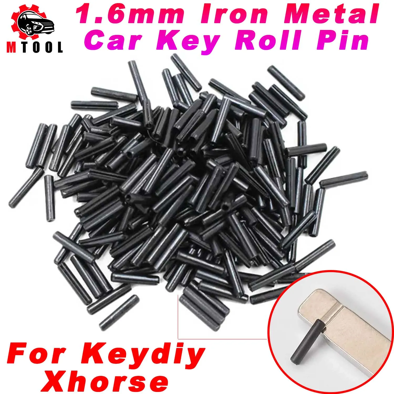 100/200/500 1.6MM Pin For KEYDIY VVDI Car Key Blade Fixing Pin Bolt Car Key Embryo Latch Remote Key Blade with strong Iron Pin