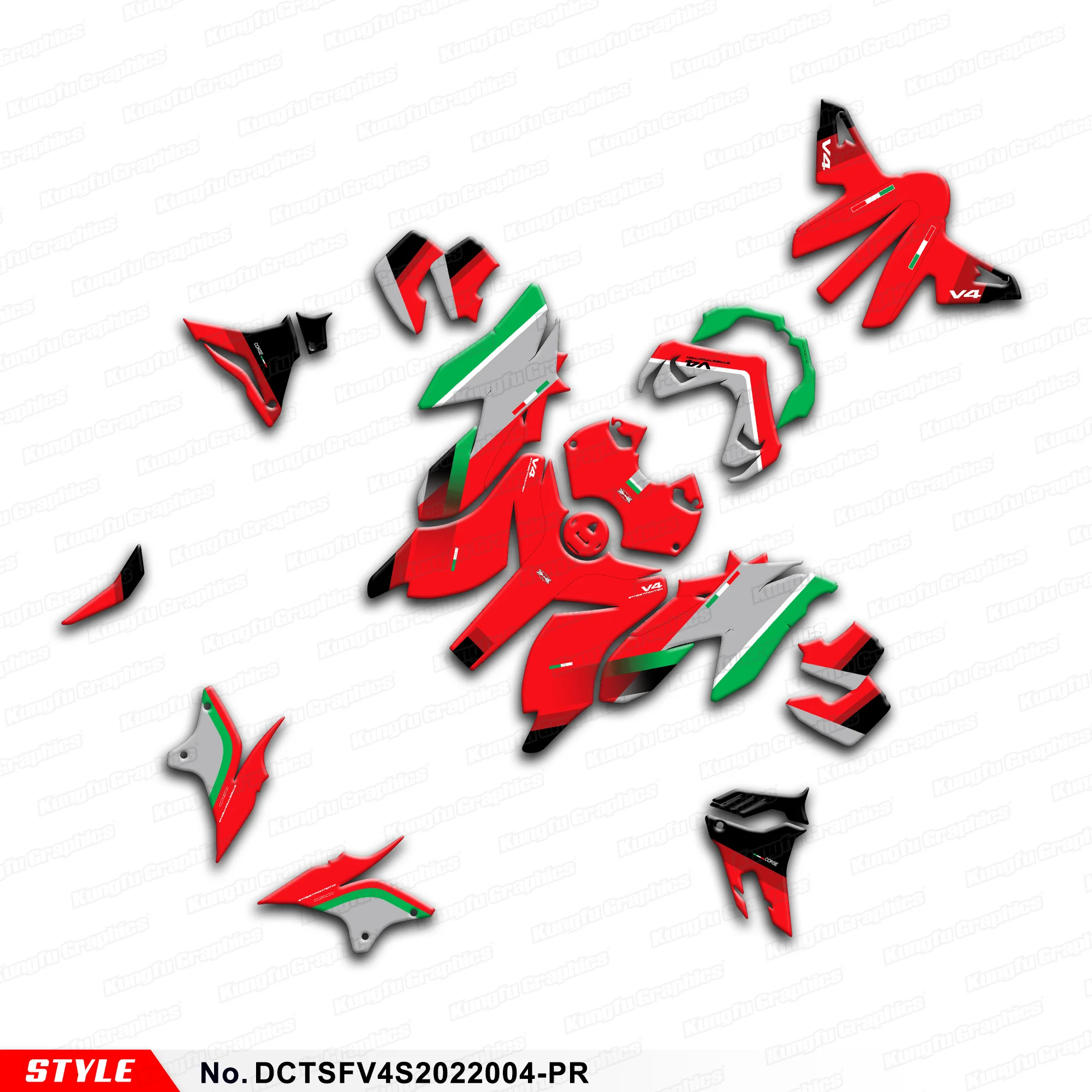 

Наклейки JY RACING Graphics Sheet Stickers Complete для DUCATI Streetfighter V4 V4S 2020 2021 2022, виниловая пленка, защита