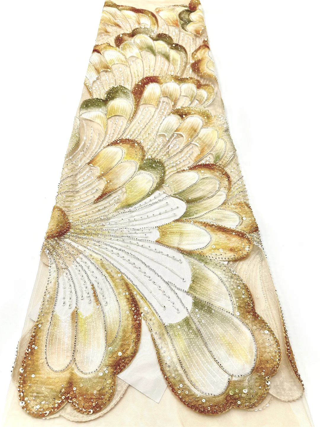 

Африканское 3D кружево из тюля с виноградным узором 2026: Высококачественная роскошная французская ткань с ручной вышивкой бисером и пайетками для свадебных платьев