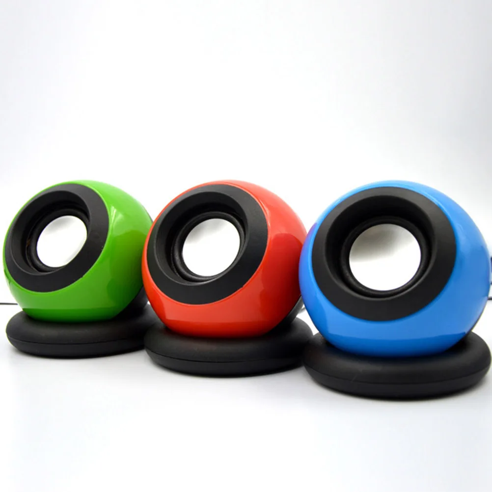 

1 Pair Speakers Usb Powered 3.5Mm Media Players Plug Play Stereo Sound For Laptop Pc Desktop Home Office School Red