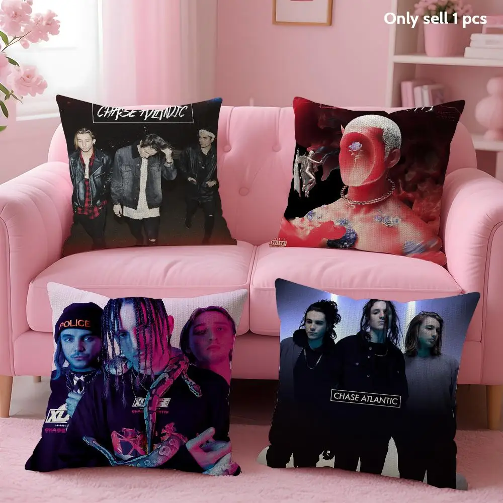 Band C-Chase Atlantic Cushion Cover Natural Linen Organic Fabric Double-Sided Printing Sofa Home Decor Gift Pillow Case