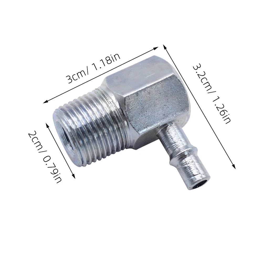 

90 Degree Intake Manifold Fitting NPT 1 4 Inch Galvanized Steel Connector Vacuum Joint Car Modification Supplies Auto Electrical