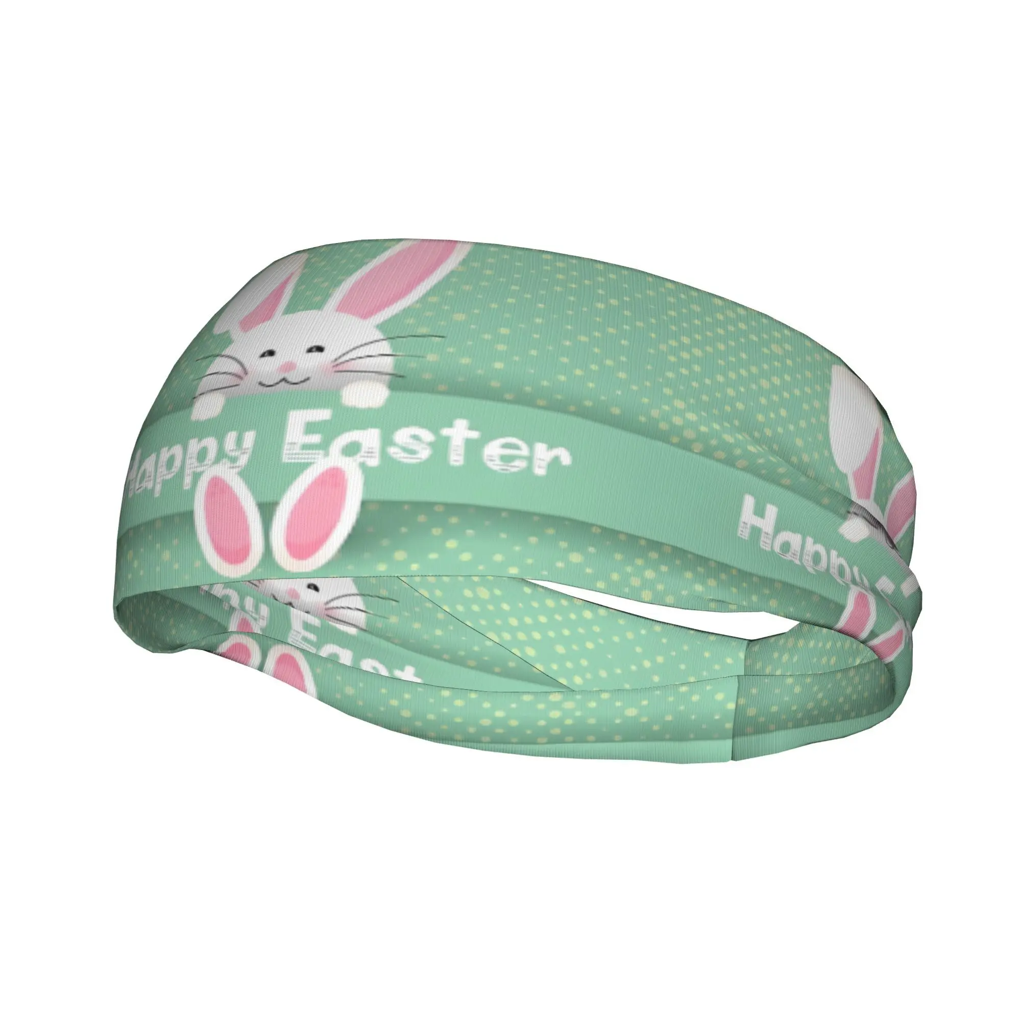 

Спортивная повязка на голову с пасхальными яйцами, для активного отдыха, с геометрическим узором, разноцветная, вязаная, для ручной стирки или профессиональной химчистки