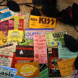 Banda Retro Adesivos para Crianças, Rock Music Ticket, Ticket Graffiti, Decalque, DIY, Guitarra, Motocicleta, Laptop, Bagagem