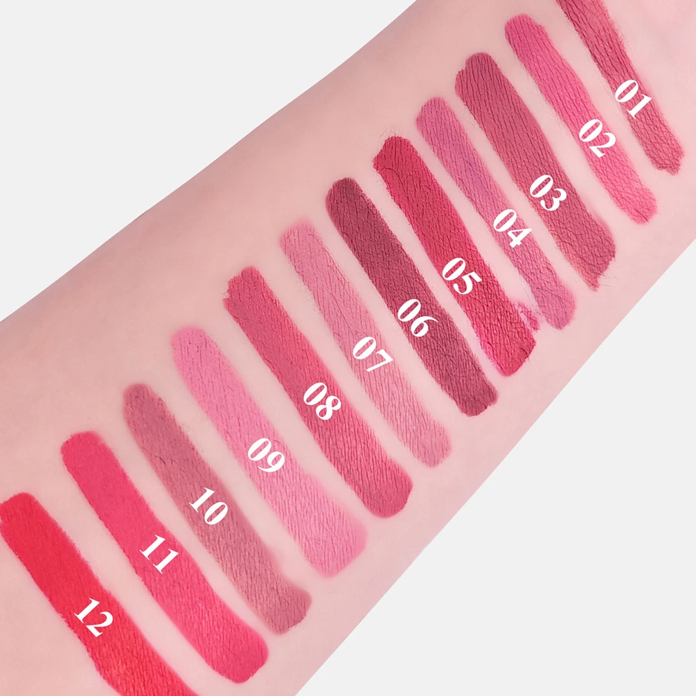 Custom Logo 12 Colors Liquid Lip Liner Private Label Waterproof Long-lasting Easy To Appyl Non-stick Bulk Makeup Cruelty Free