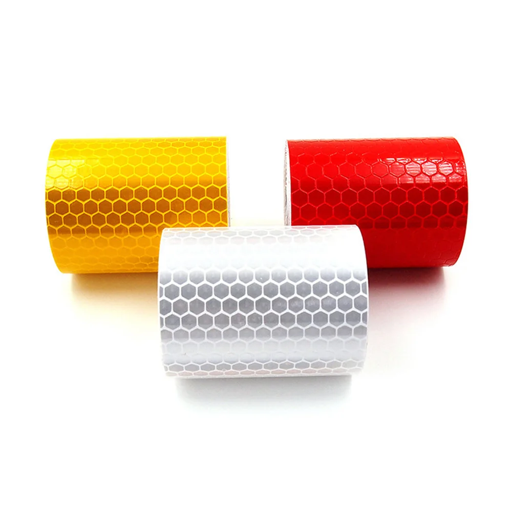 

4 PCS Reflective Tape Stickers Vehicles Conspicuity Adhesive Red Trucks Warning