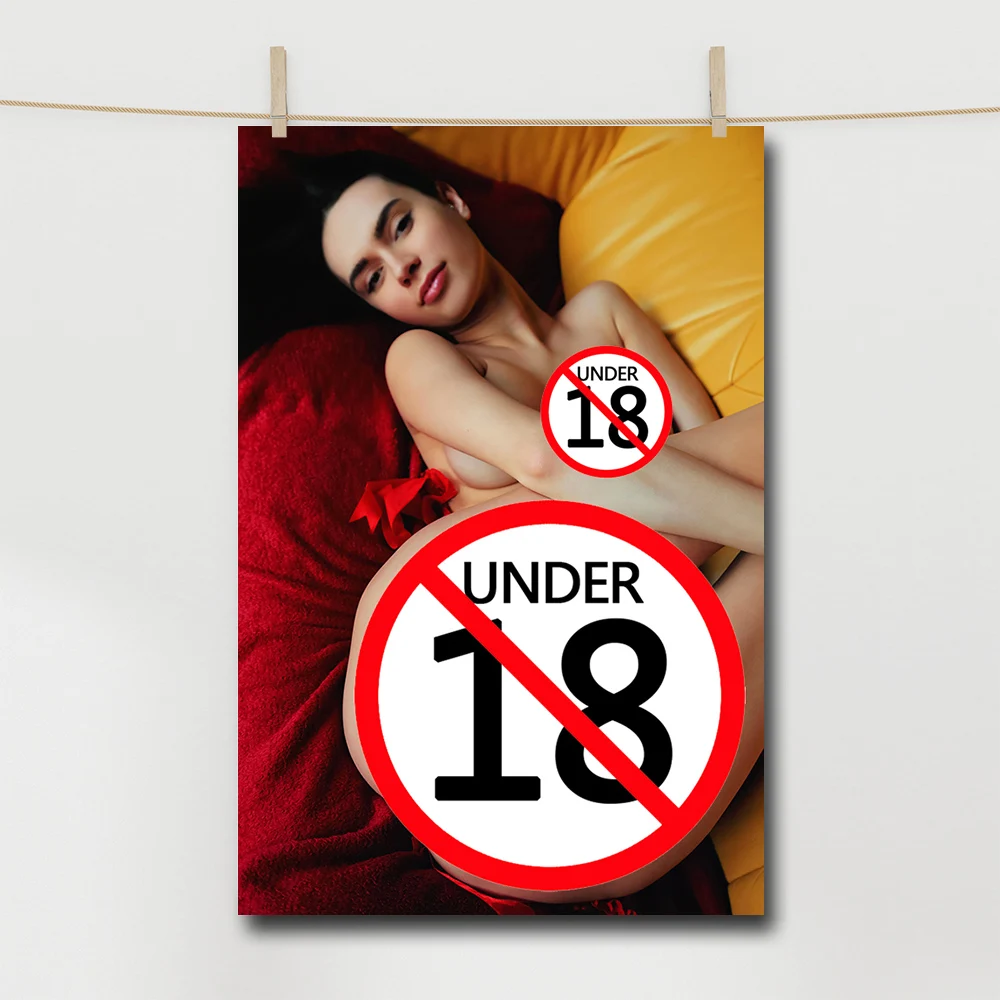 Pinturas decorativas de arte moderno, imagen de pared de mujer morena de belleza desnuda, carteles e impresiones en lienzo, decoración para dormitorio y baño de niño