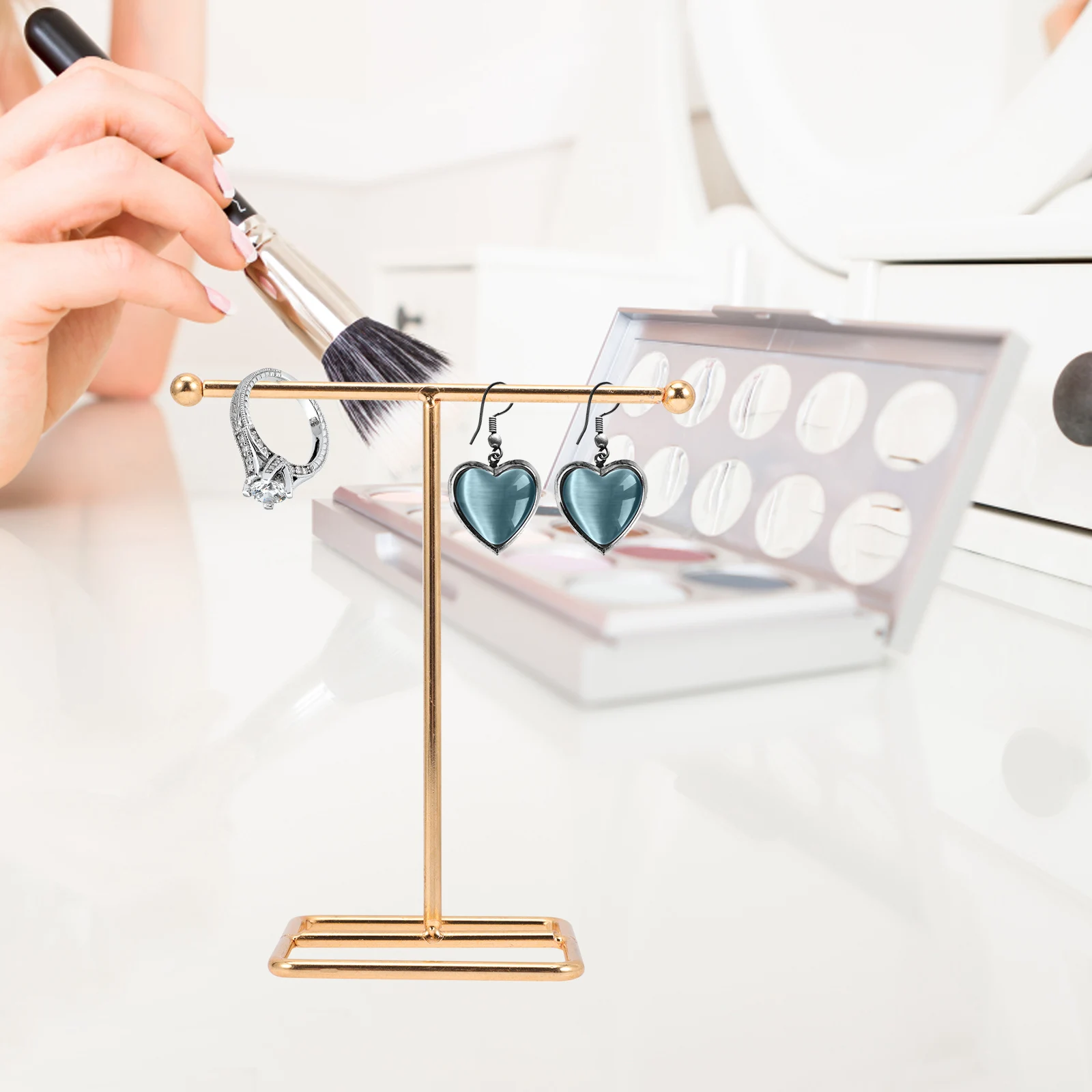 

Jewelry Organizer Rack Stand Earring Necklace Bracelet Holder Display Storage Earring Tree Container Durable Jewelry Stand For