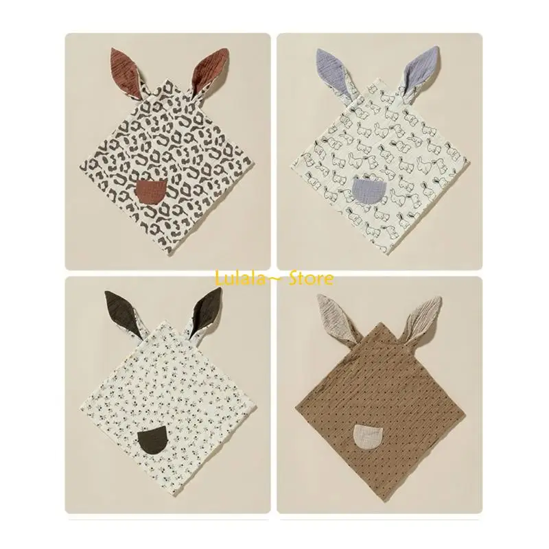 Y4QA متعدد نمط القطن الطفل المعزي بطانية بطانية أمان من الموسلين طفل محبوب صبي فتاة لينة الطفل هدية خفيفة الوزن المرايل- #5