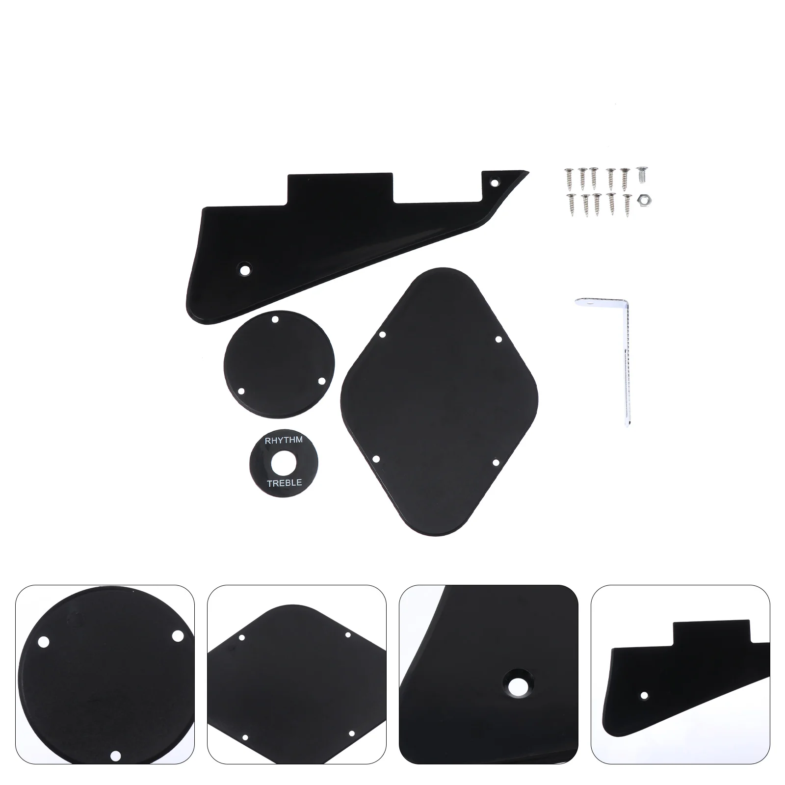 

Electric Guitars Cover Scratch Plate for Pickguard Replacement Accessories Black