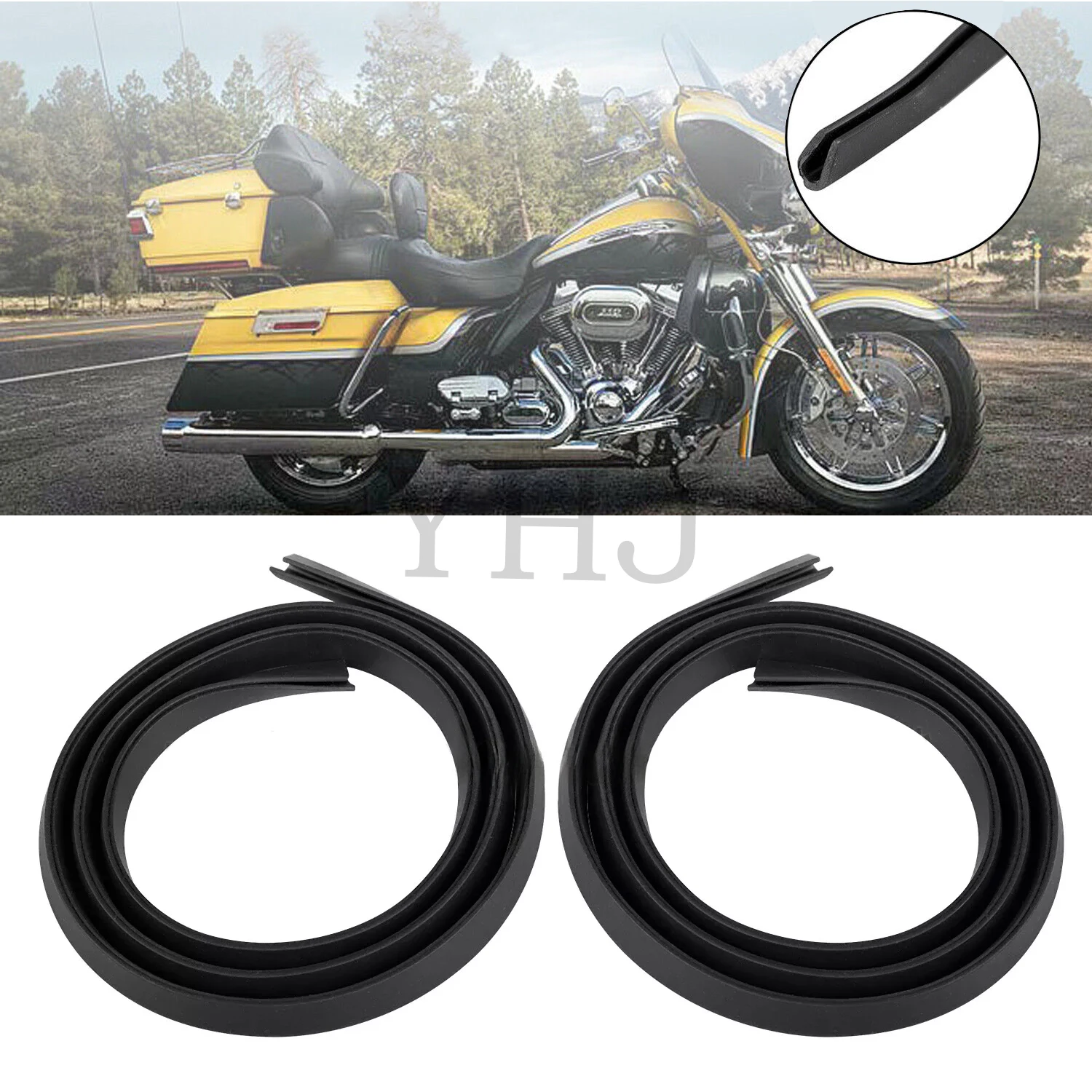 

39" Inner Fairing Trim Seal For Harley Motorcycle Davidson Touring Road king Electra Street Glide FLHTC Ultra Classic 1996-2013