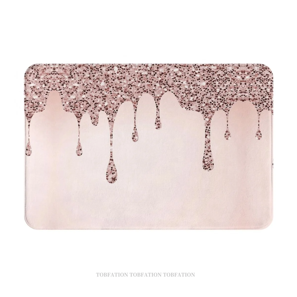 Dripping Glitter Non-slip Doormat Pink Dripping Chic Bath Kitchen Mat Outdoor Carpet Indoor Pattern Decor