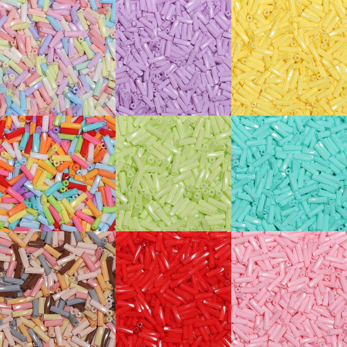 

6mm 500pcs Colorful Line Threaded Tube Beads Czech Glass Seed Beads For DIY Bracelet Jewelry Dress Making Garments Accessories