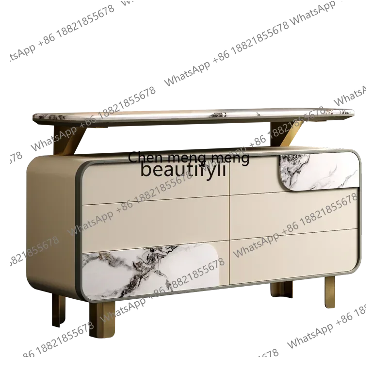 

X Light luxury dining side cabinet Italian fashion living room bedroom TV cabinet storage storage senior entrance chest cabinet