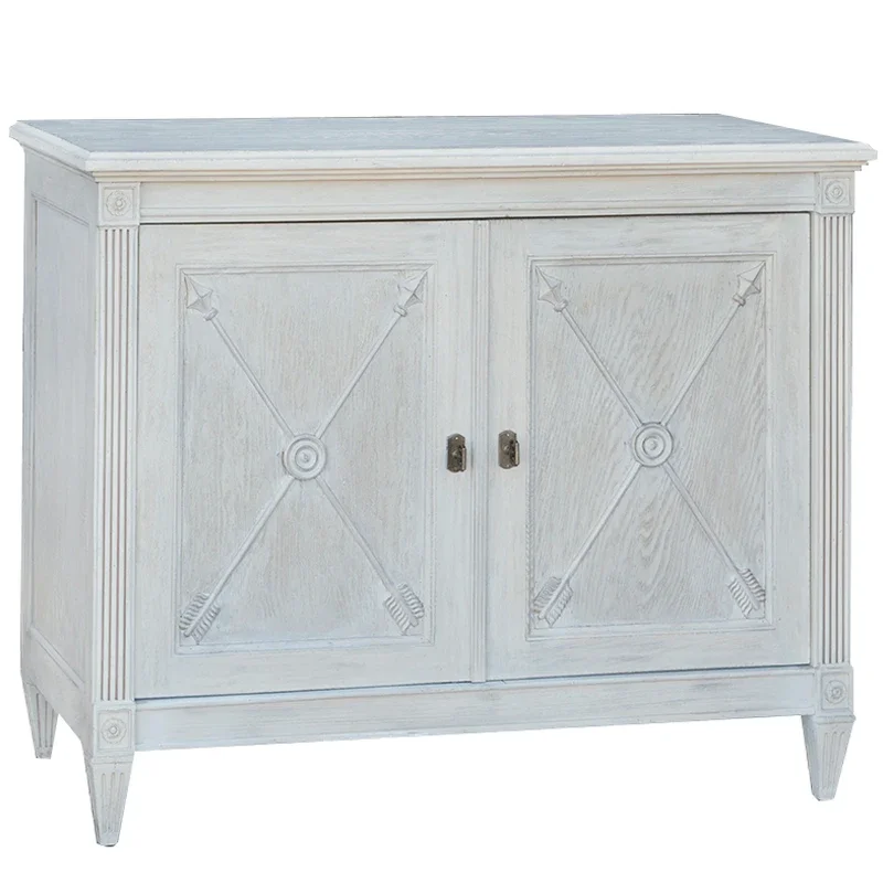 

ls 42European solid wood old porch cabinet small apartment American retro home partition decorative shoe cabinet