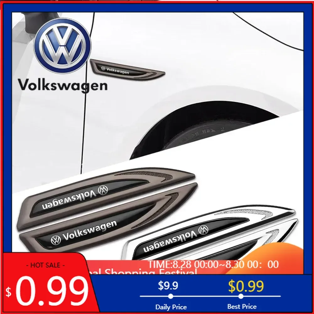 

Новинка 2026: 2 шт. 3D металлические наклейки-эмблемы на боковые крылья для Volkswagen GTI, Passat, Polo, Magotan, Golf R-Line