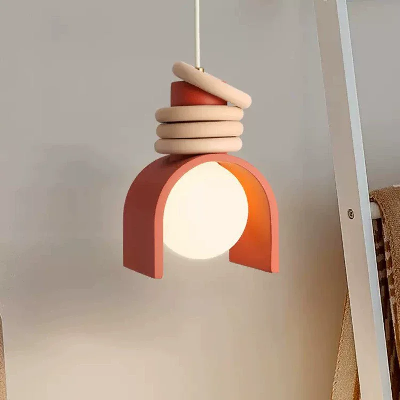 

Cream Style Pendant Light Nordic E27 LED Hanging Lamp Resin Body Indoor Lighting Room Decor For Bedroom Living Room Hotel