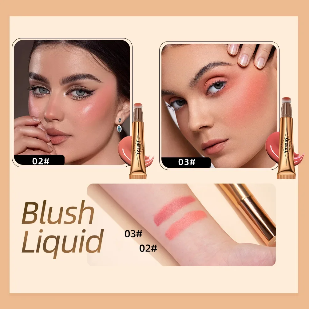 1PC Cream Bronzer Contour Blusher Beauty Wand Highlighter Blush With Cushion Liquid Face Bronzer Wand Stick Applicator Makeup