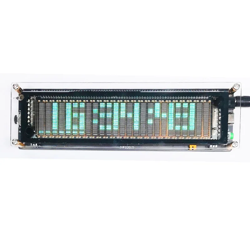 VFD Music Spectrum Display clock Voice control Level Indicator rhythm Analyzer VU Meter FOR TYPE-C 5V 12V car POWER Amplifier