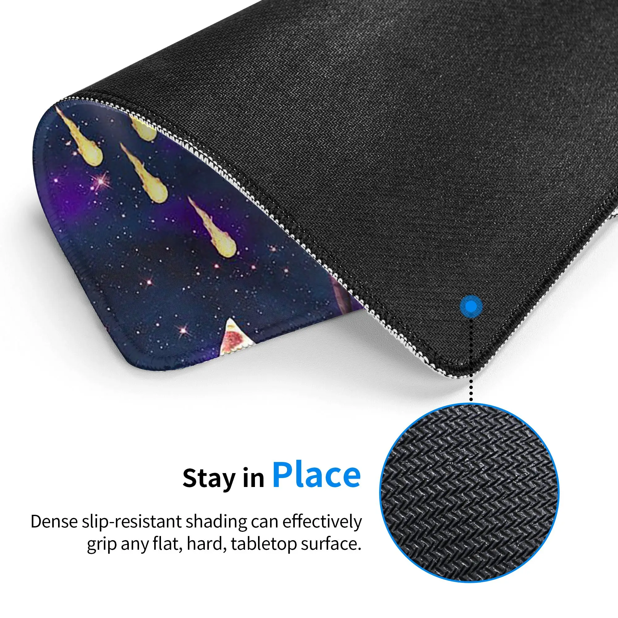 Meme Cat In Space Funny Mouse Pad Computer Keyboard Mouse Mat Gaming PC Laptop Desk Mat Office Accessories Table Mats