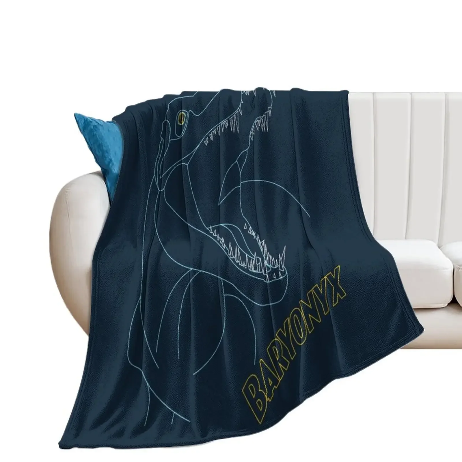 Baryonyx lineart Throw Blanket sofa bed Comforter Blankets