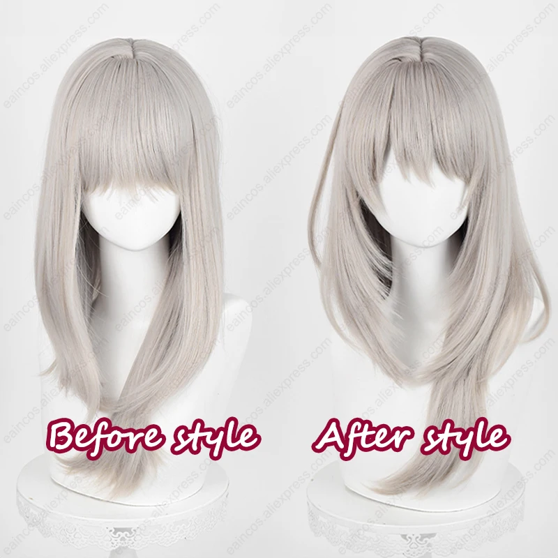 Anime Momoka Kawaragi Cosplay Wig 60cm Long Linen Wigs Heat Resistant Synthetic Hair